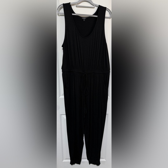 Express Pants - Express Black Sleeveless Drawstring Jumpsuit
